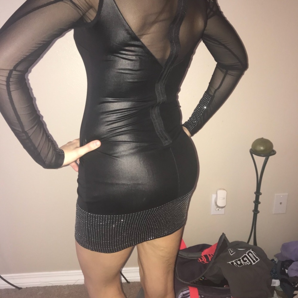 BCBG Black Studded cocktail dress small